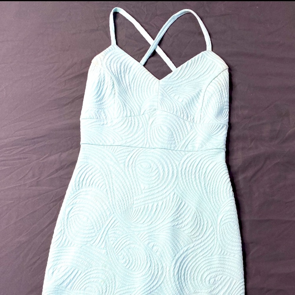 Mint/aquamarine right dress with cute print